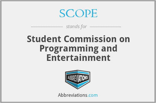 SCOPE - Student Commission on Programming and Entertainment