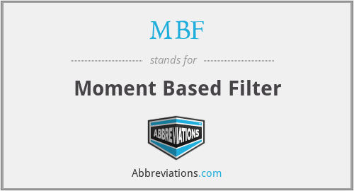 MBF - Moment Based Filter