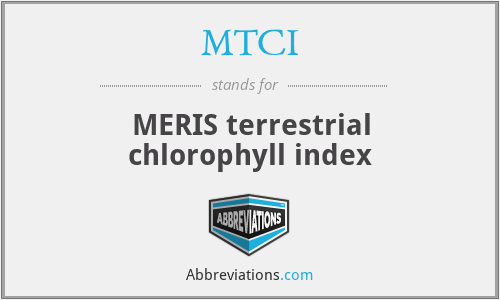 MTCI - MERIS terrestrial chlorophyll index