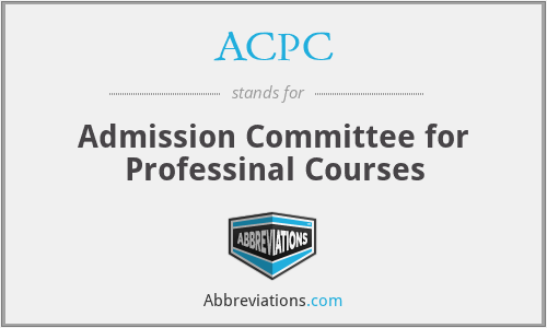 ACPC - Admission Committee for Professinal Courses