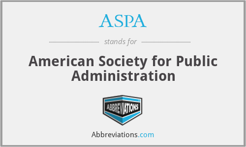 ASPA - American Society for Public Administration
