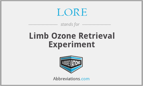 LORE - Limb Ozone Retrieval Experiment