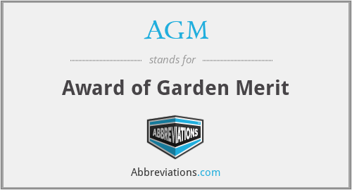 AGM - Award of Garden Merit