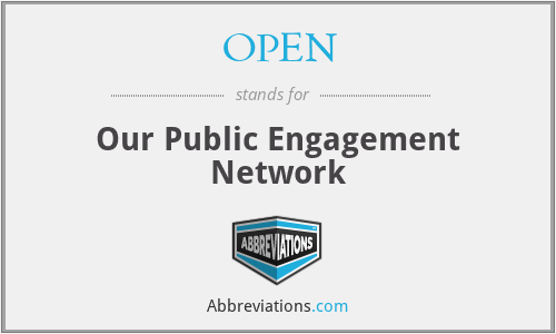 OPEN - Our Public Engagement Network