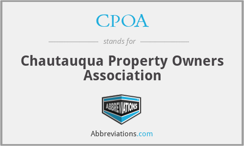 CPOA - Chautauqua Property Owners Association
