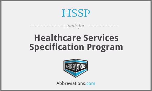 HSSP - Healthcare Services Specification Program