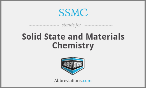SSMC - Solid State and Materials Chemistry