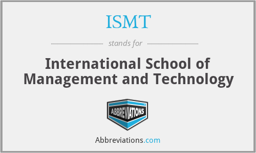 ISMT - International School of Management and Technology