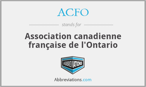 ACFO - Association canadienne française de l'Ontario