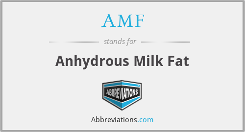 AMF - Anhydrous Milk Fat