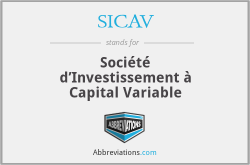 SICAV - Société d’Investissement à Capital Variable