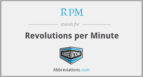 RPM - Revolutions per Minute