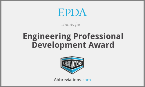 EPDA - Engineering Professional Development Award
