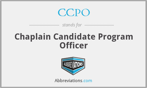 CCPO - Chaplain Candidate Program Officer