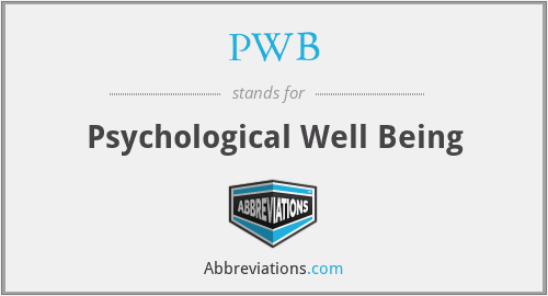 PWB - Psychological Well Being