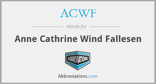 ACWF - Anne Cathrine Wind Fallesen