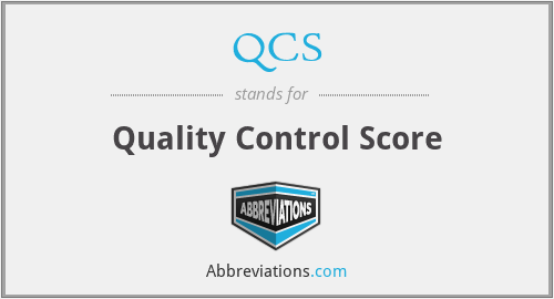 QCS - Quality Control Score