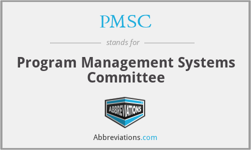 PMSC - Program Management Systems Committee