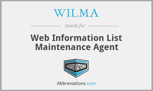 WILMA - Web Information List Maintenance Agent