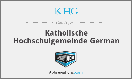 KHG - Katholische Hochschulgemeinde German