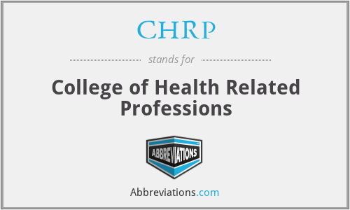 CHRP - College of Health Related Professions
