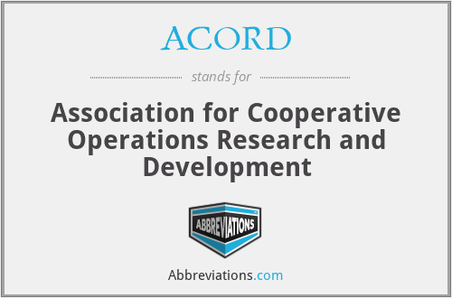 ACORD - Association for Cooperative Operations Research and Development
