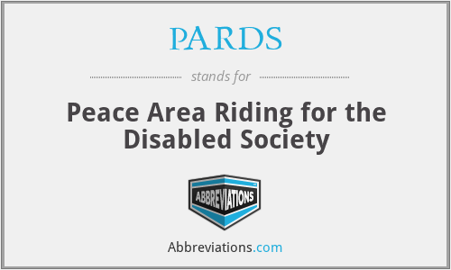 PARDS - Peace Area Riding for the Disabled Society