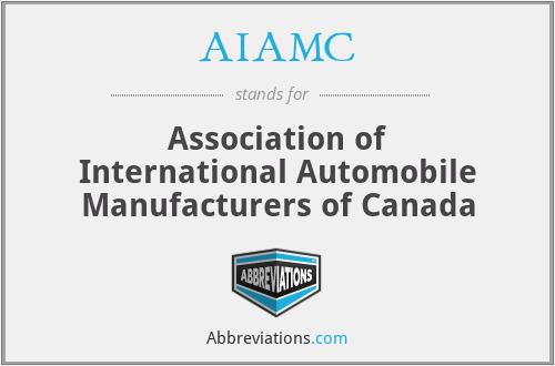 AIAMC - Association of International Automobile Manufacturers of Canada