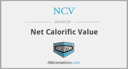 NCV - Net Calorific Value