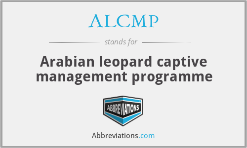 ALCMP - Arabian leopard captive management programme