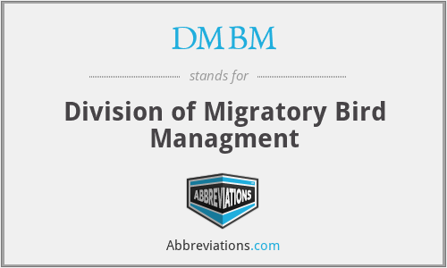 DMBM - Division of Migratory Bird Managment