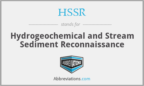 HSSR - Hydrogeochemical and Stream Sediment Reconnaissance
