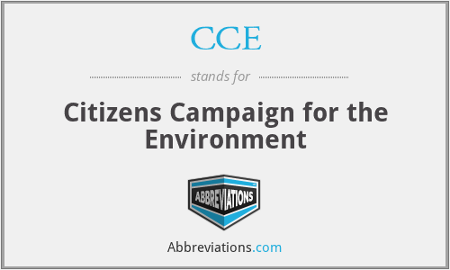 CCE - Citizens Campaign for the Environment