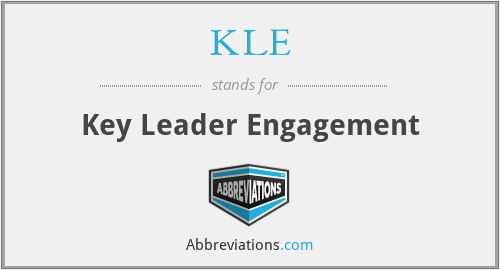 KLE - Key Leader Engagement