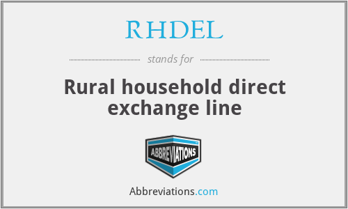 RHDEL - Rural household direct exchange line