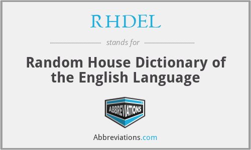 RHDEL - Random House Dictionary of the English Language
