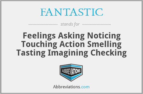 FANTASTIC - Feelings Asking Noticing Touching Action Smelling Tasting Imagining Checking