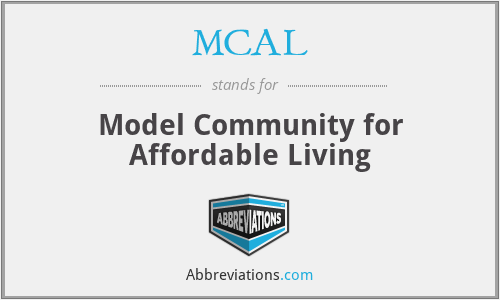 MCAL - Model Community for Affordable Living