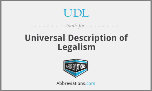 UDL - Universal Description of Legalism