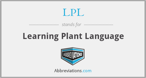 LPL - Learning Plant Language
