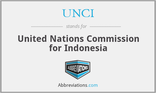 UNCI - United Nations Commission for Indonesia