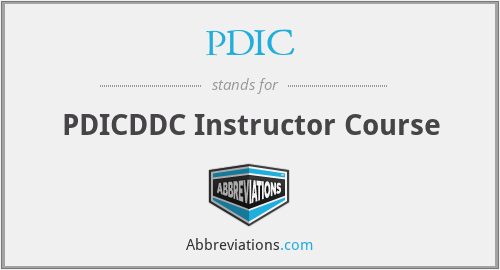 PDIC - PDICDDC Instructor Course