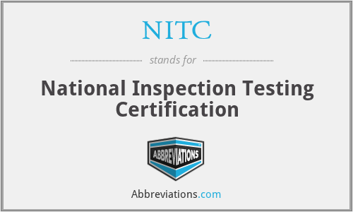 NITC - National Inspection Testing Certification