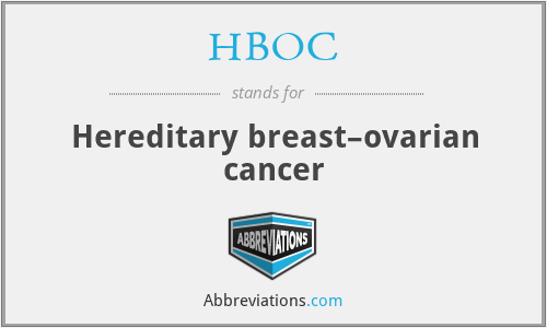 HBOC - Hereditary breast–ovarian cancer