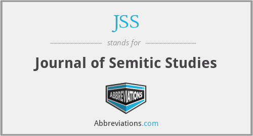 JSS - Journal of Semitic Studies