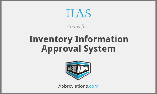 IIAS - Inventory Information Approval System
