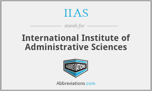 IIAS - International Institute of Administrative Sciences