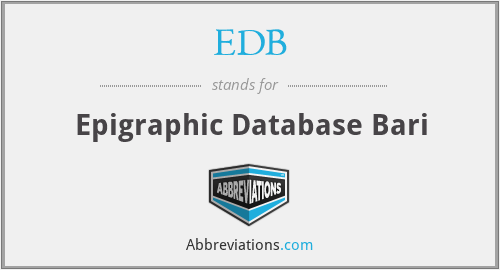 EDB - Epigraphic Database Bari
