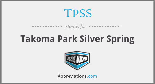 TPSS - Takoma Park Silver Spring