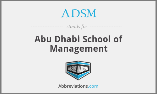 ADSM - Abu Dhabi School of Management